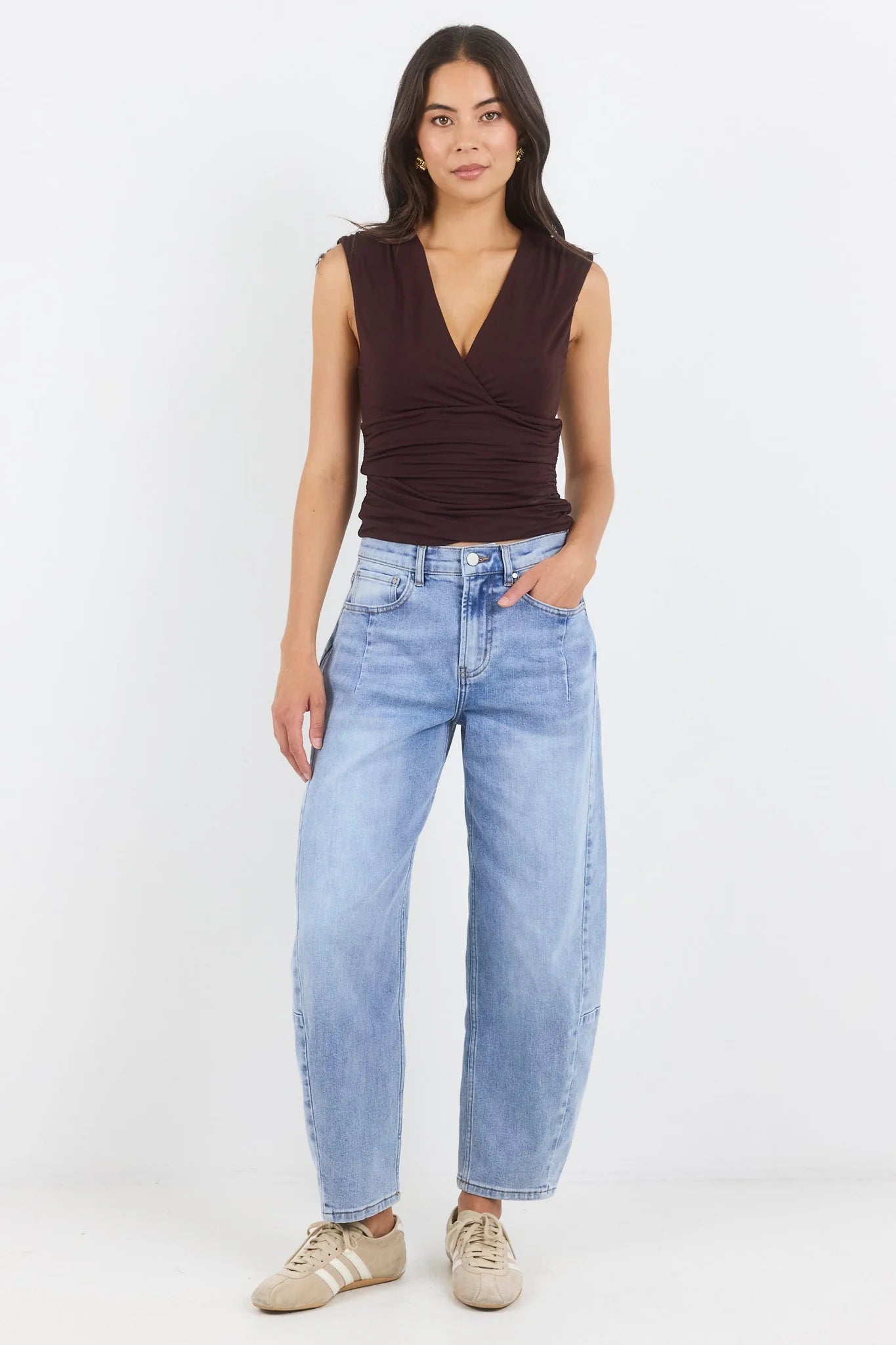 Graduate Light Blue Stretch Barrel Jean