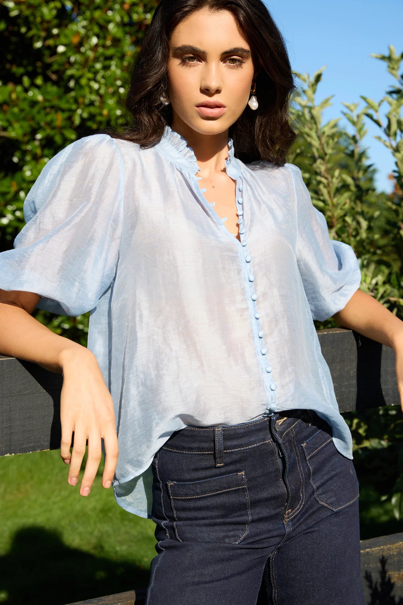 Continuance Pale Blue SS Top