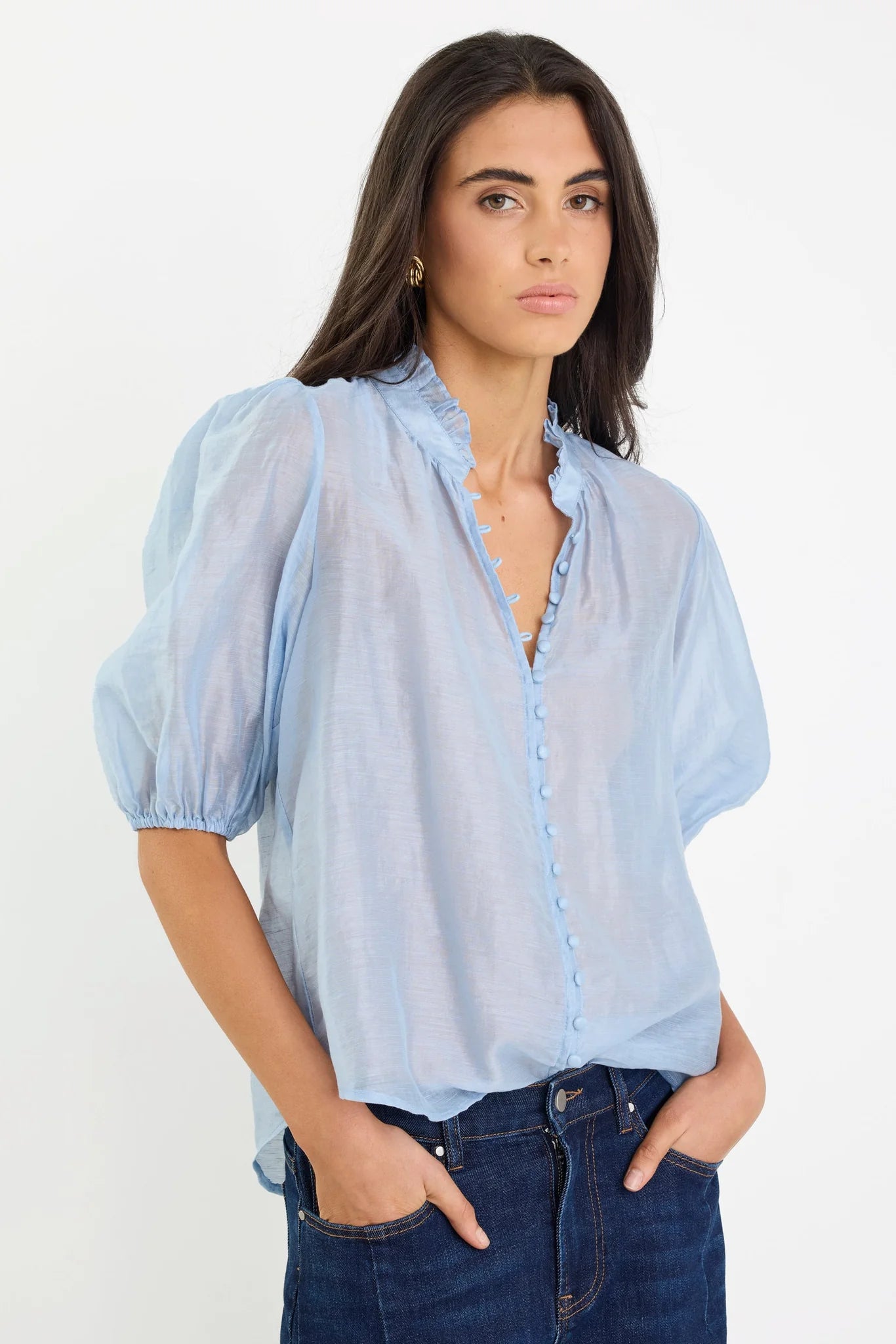 Continuance Pale Blue SS Top