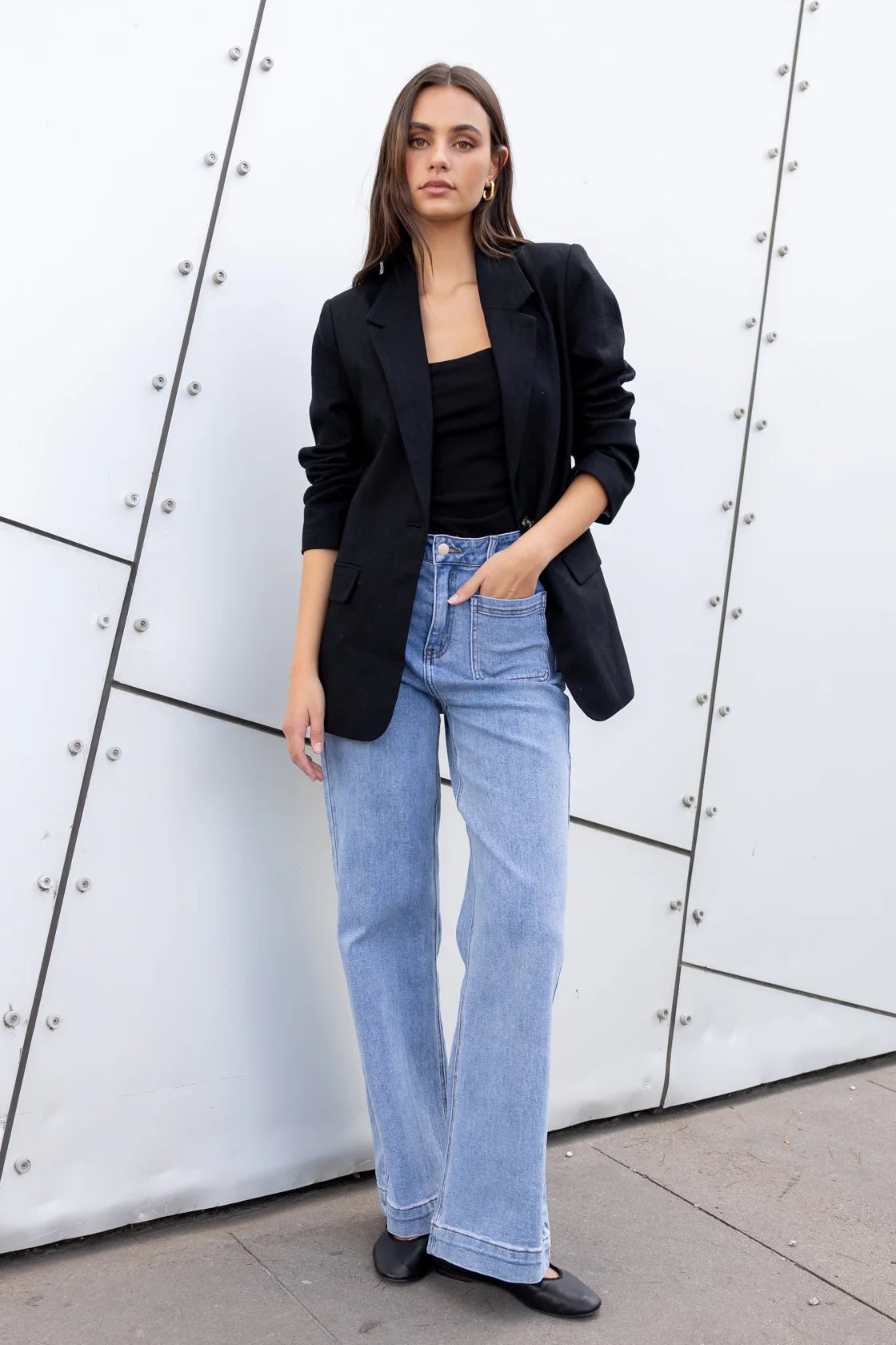 Dock Black Ramie Blazer