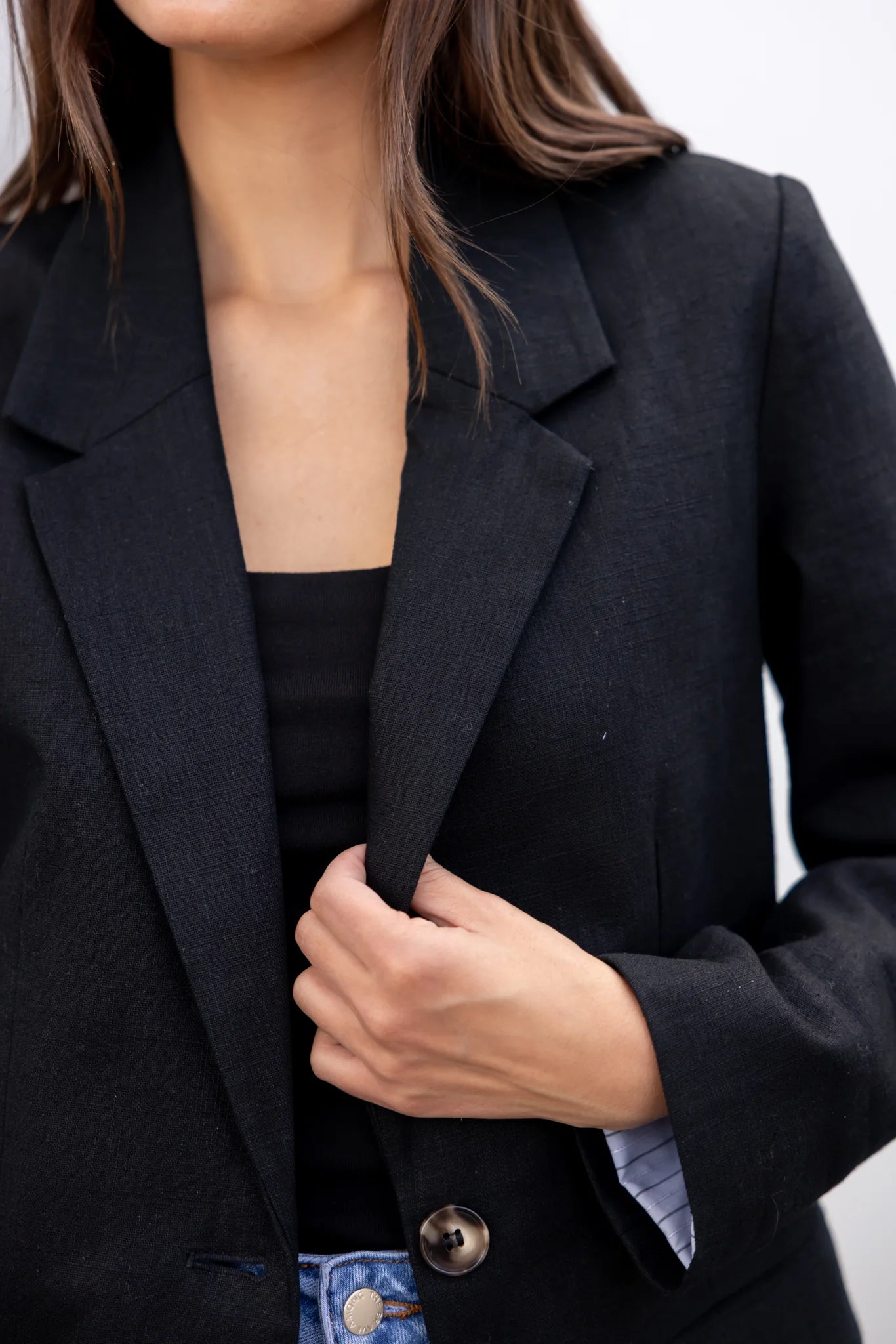 Dock Black Ramie Blazer