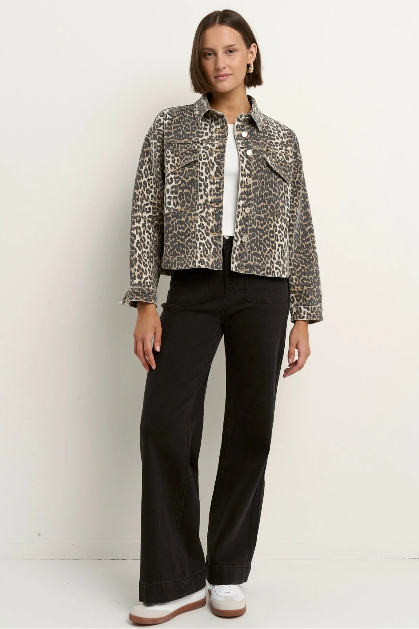 Echo Animal Print Denim Jacket