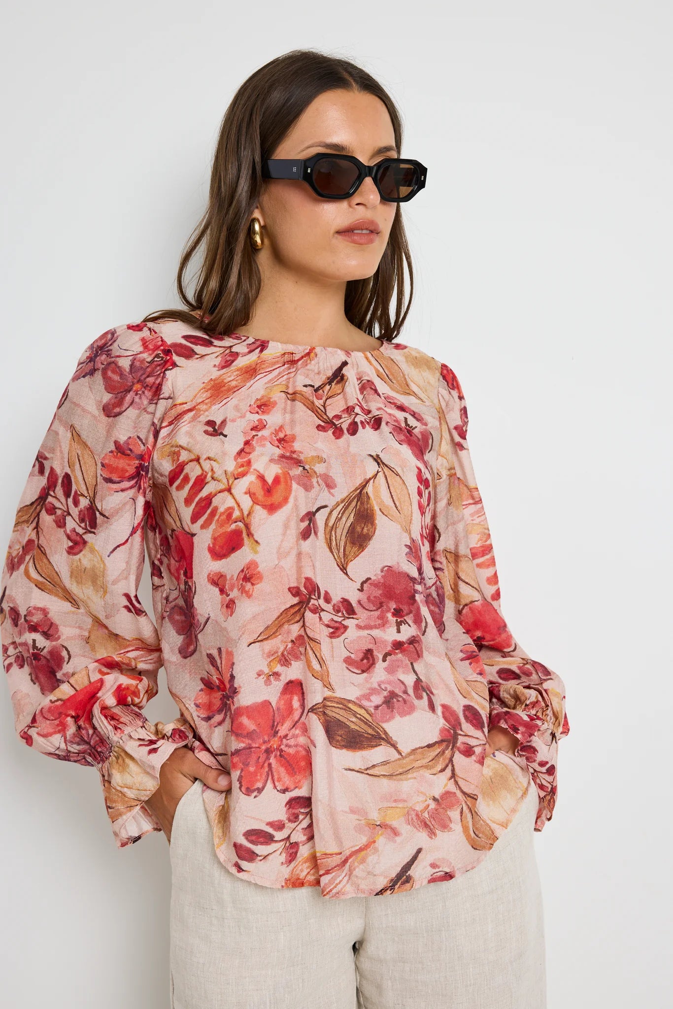 Endless Blush Floral Blouson Top