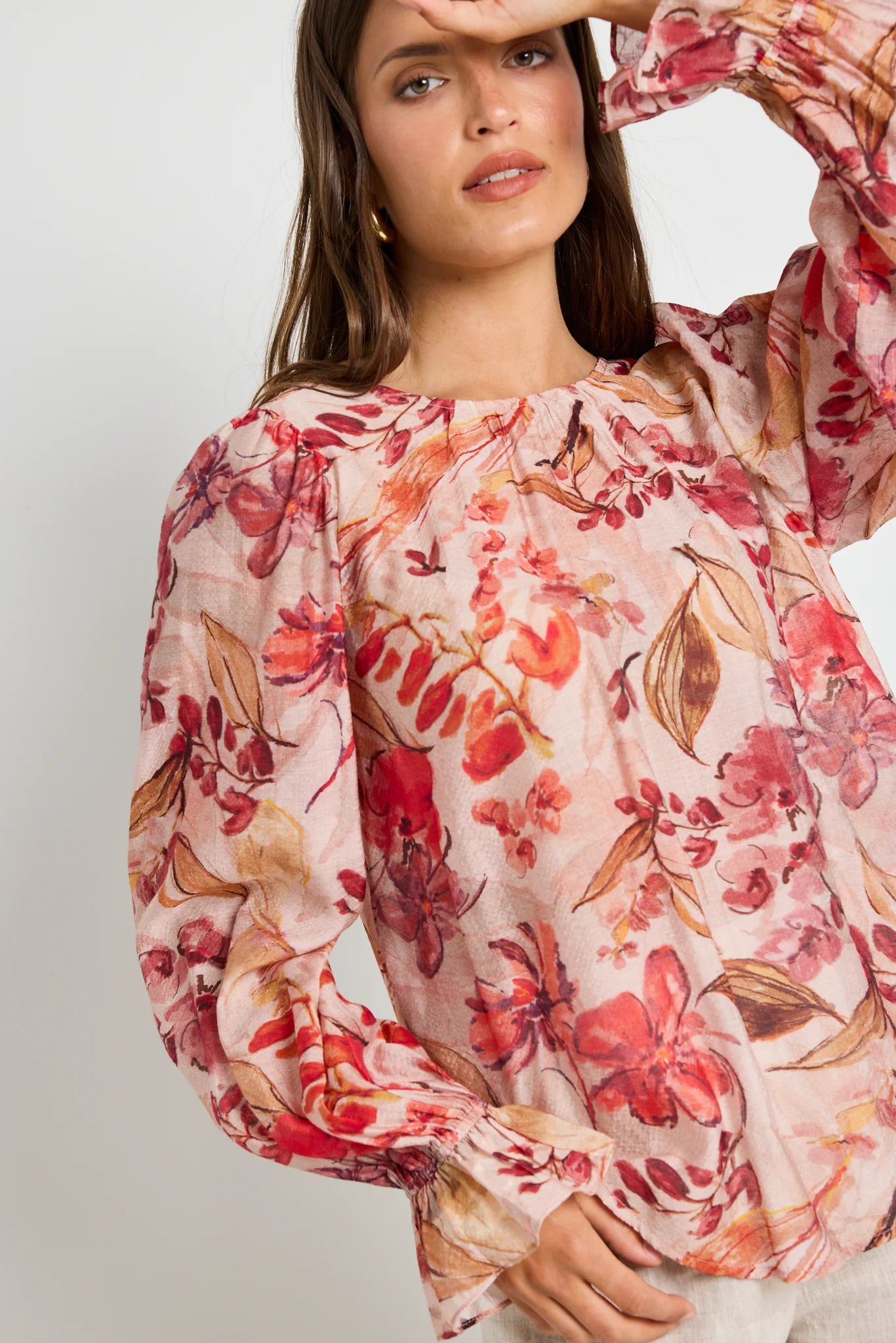 Endless Blush Floral Blouson Top