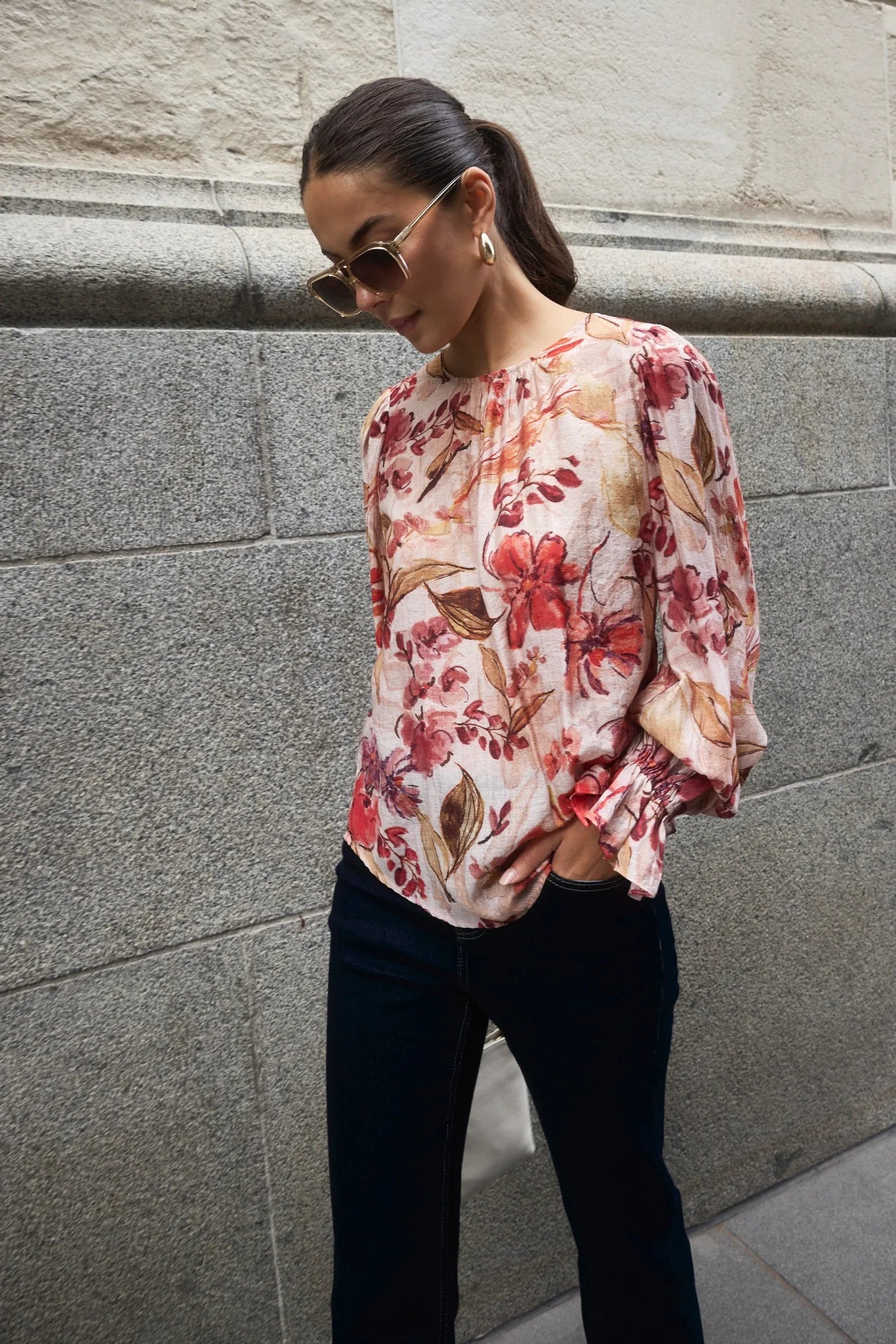 Endless Blush Floral Blouson Top