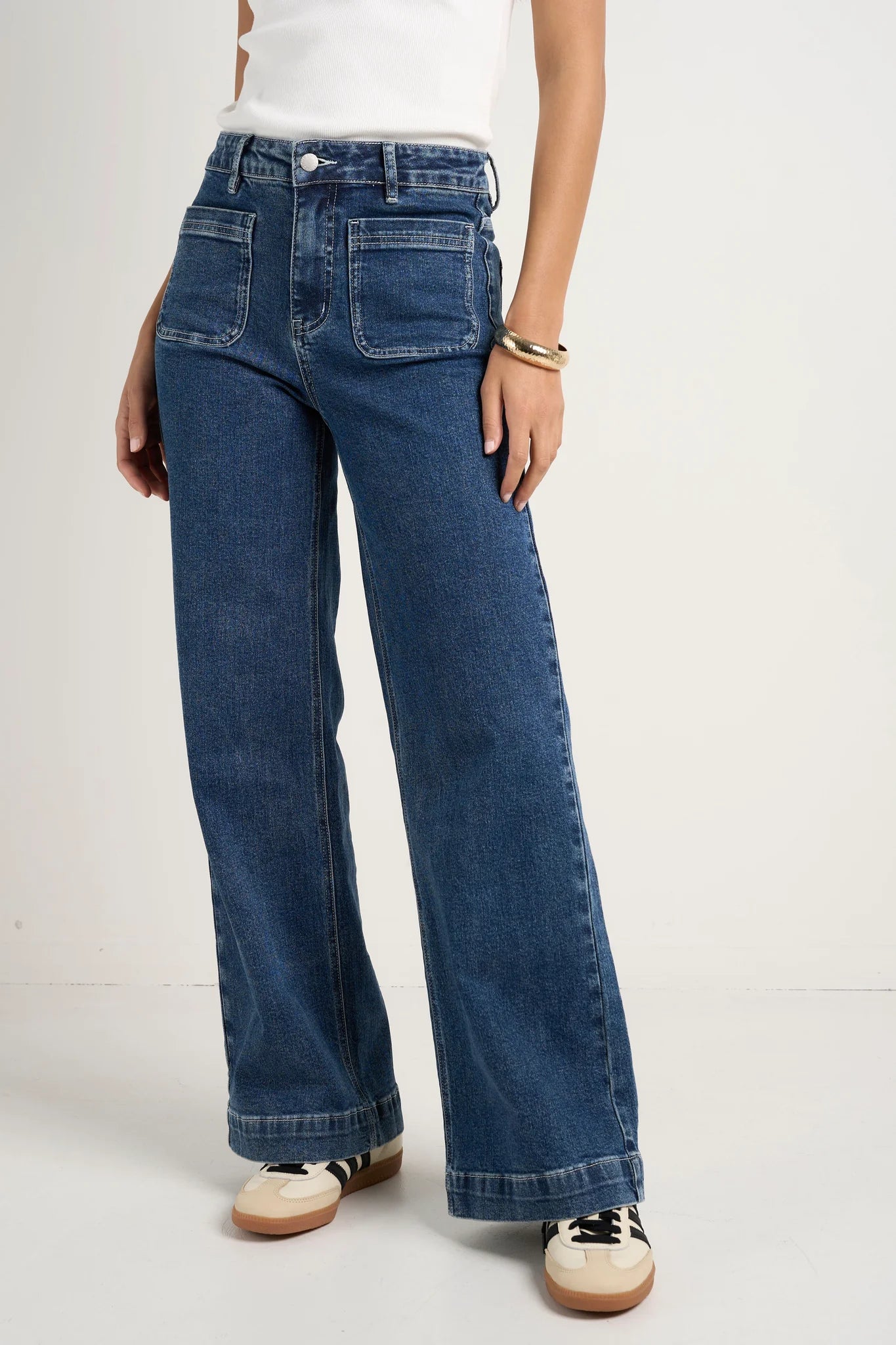 Zoey Mineral Blue Wide leg jean