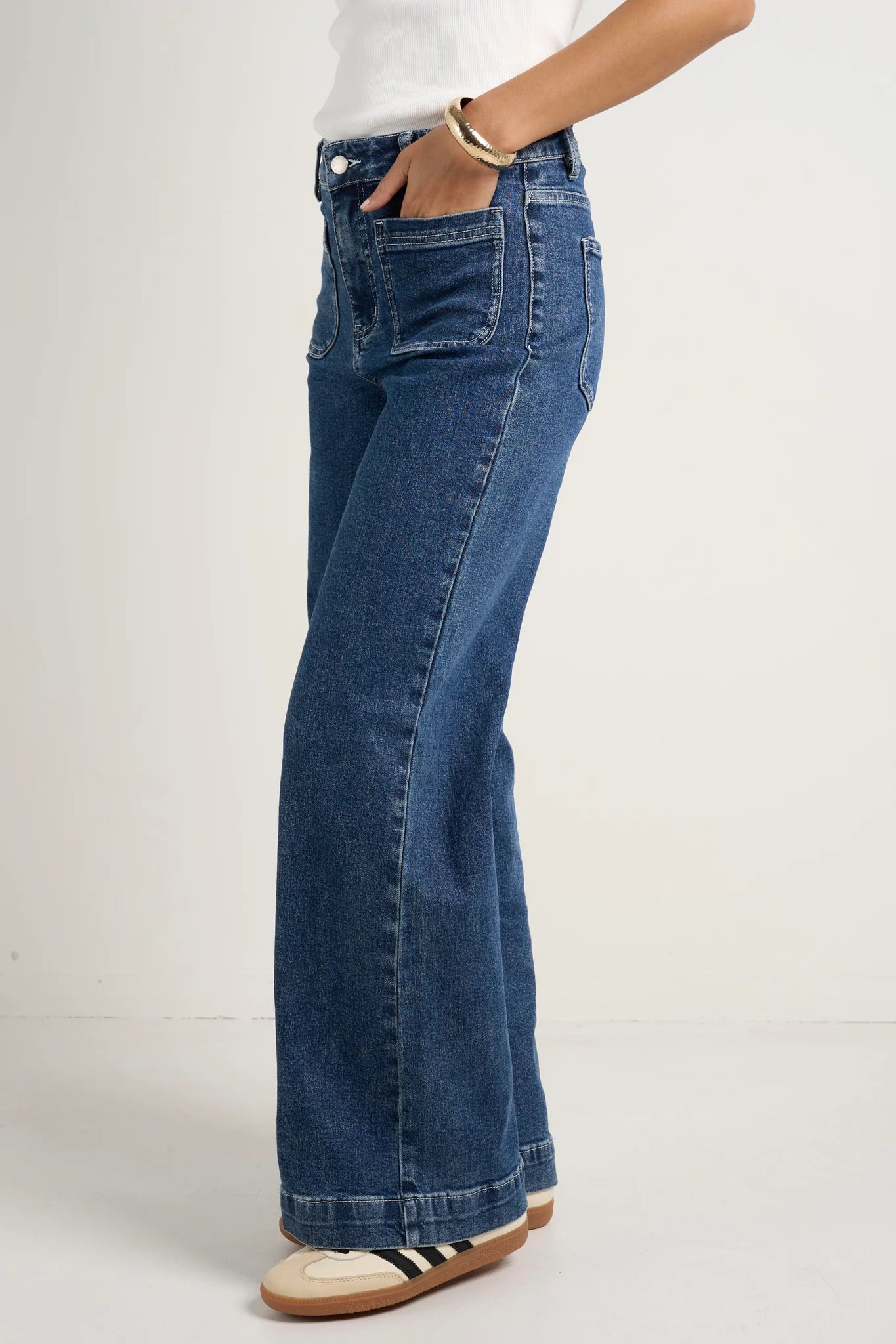 Zoey Mineral Blue Wide leg jean