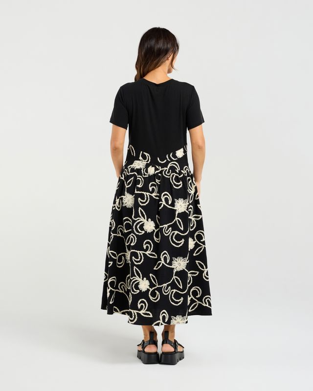 Delilah Dress Black/Folk