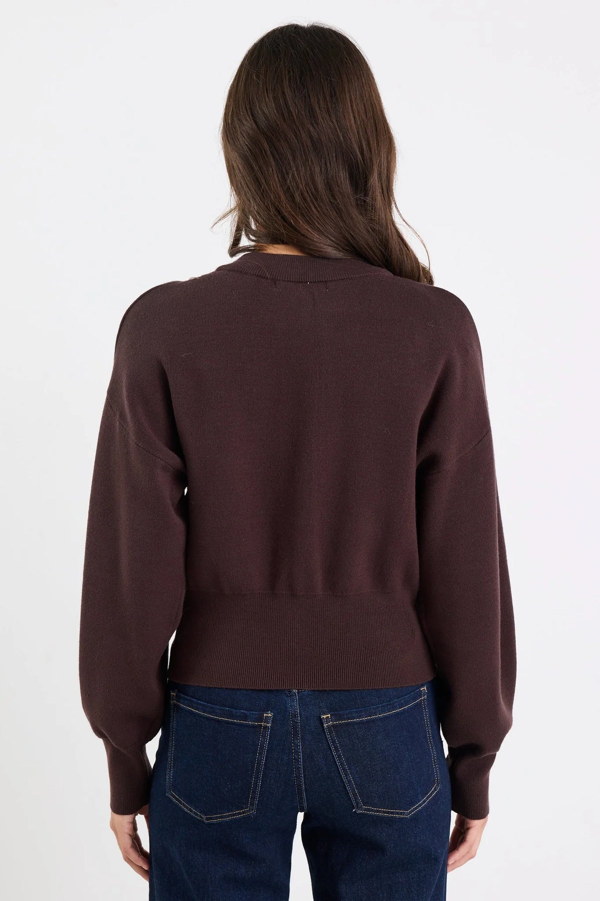 Hallmark Chocolate Crewneck Cardigan