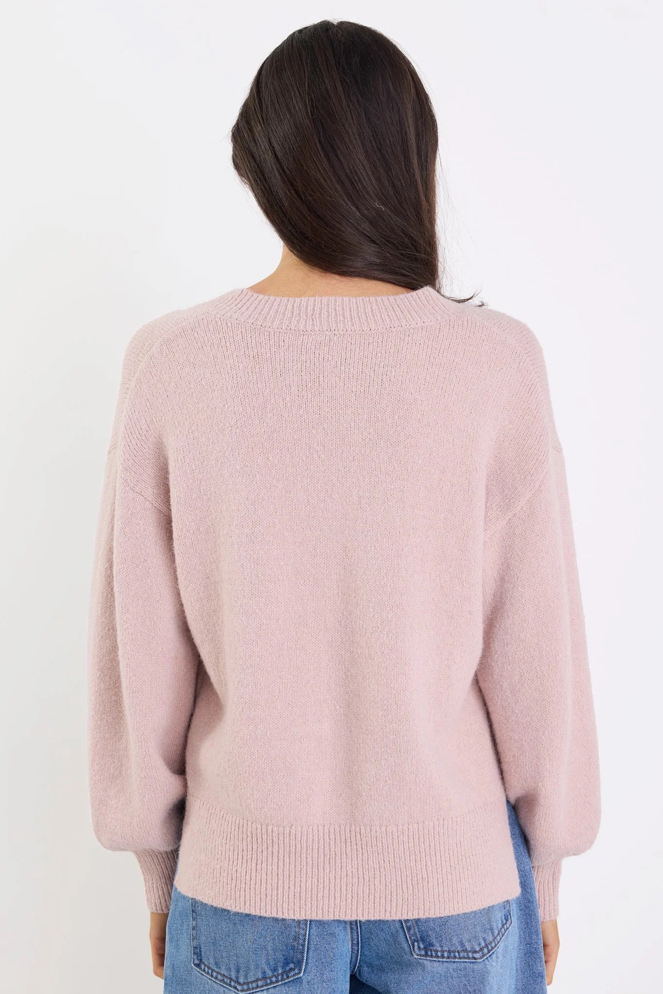 Harvest blush v neck jumper