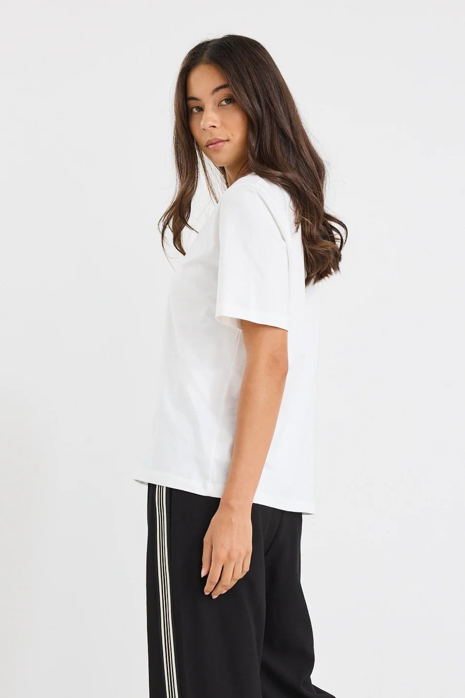 Street ivory crew neck s/s boxy tee