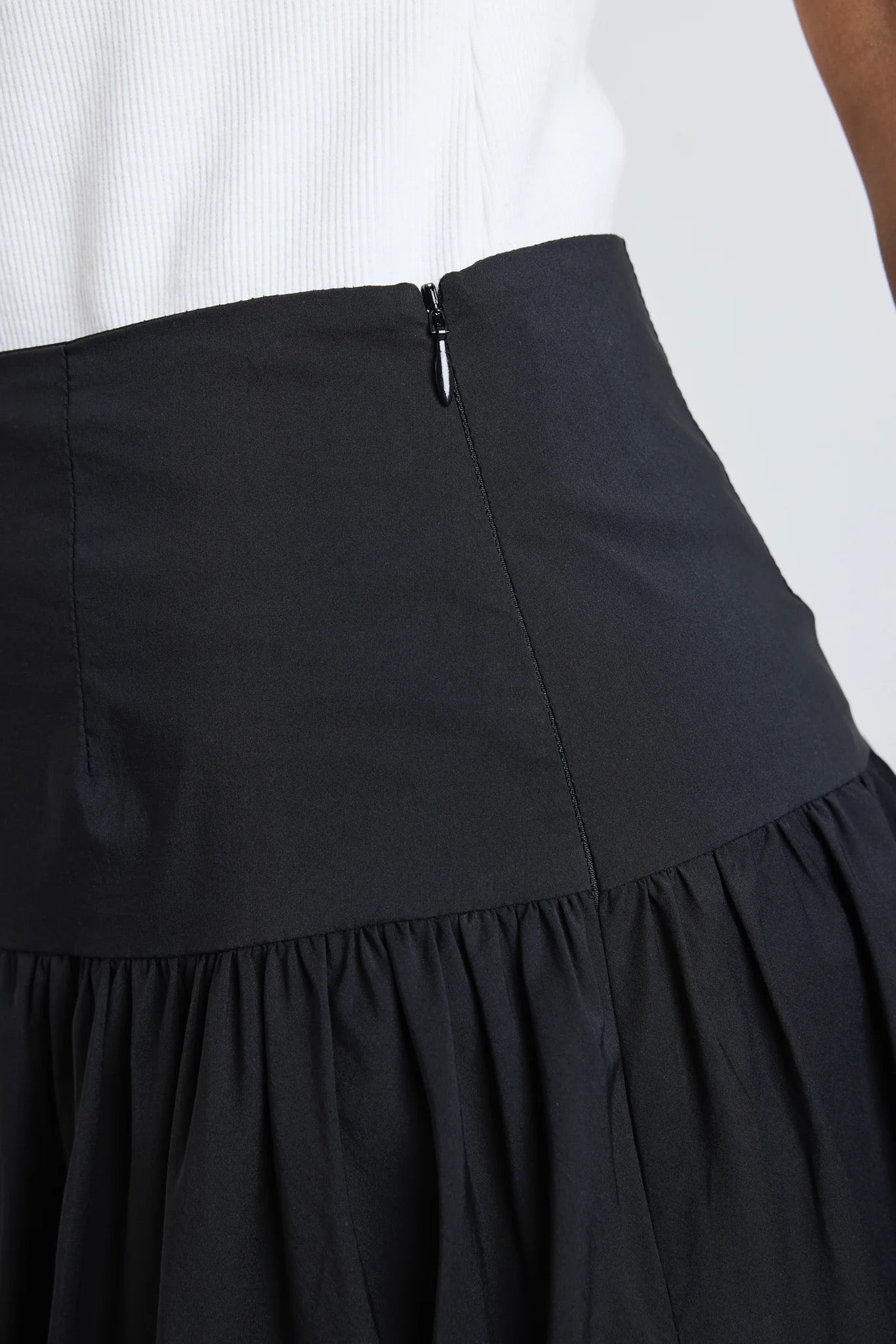 Intensity black bubble midi skirt