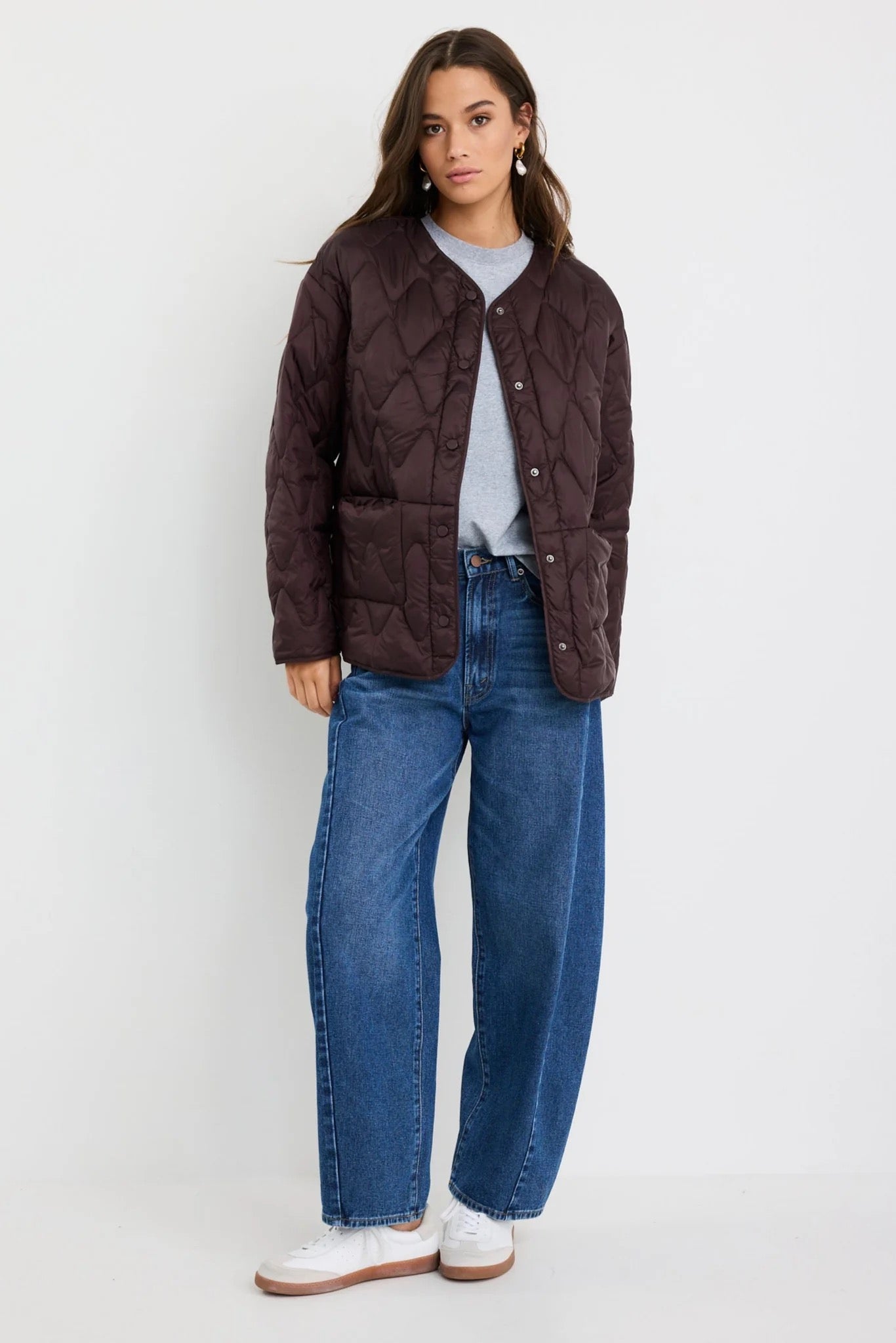 Frankly chocolate puffer jacket