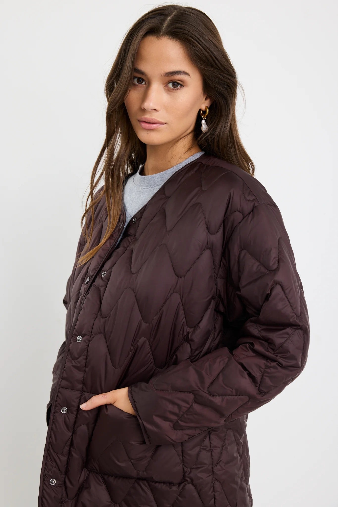 Frankly chocolate puffer jacket