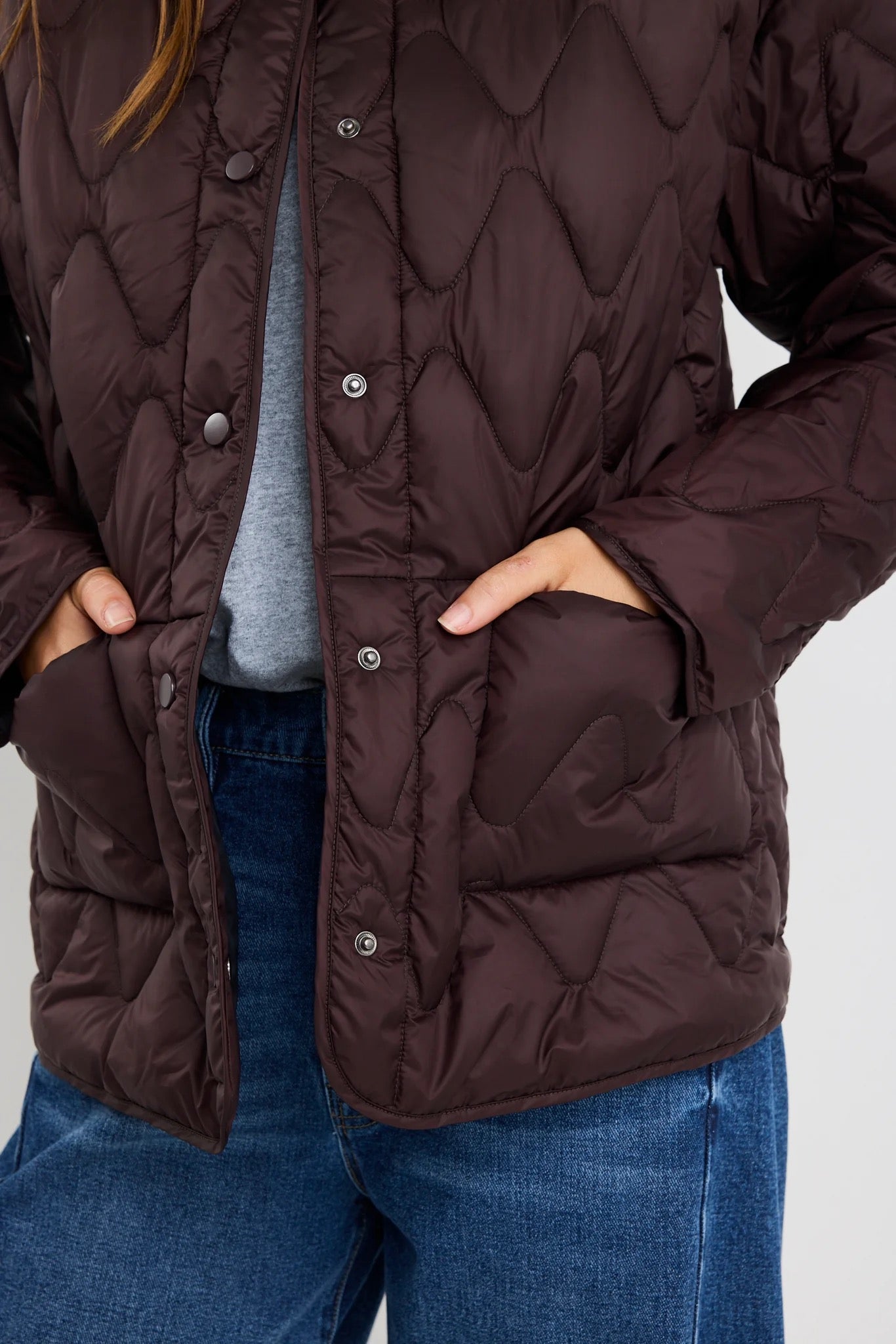 Frankly chocolate puffer jacket