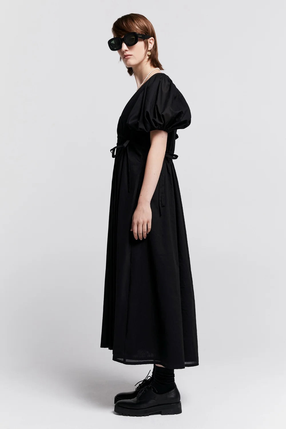 Lakeside Organic Cotton Dress Black