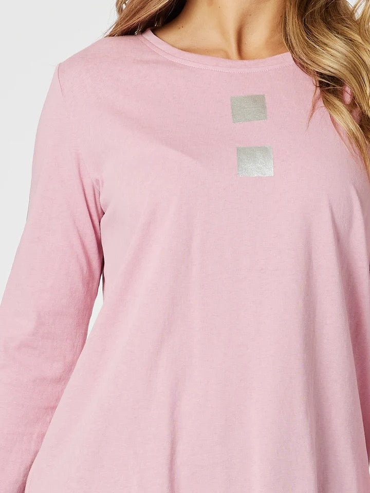 Be Square Tee Pink