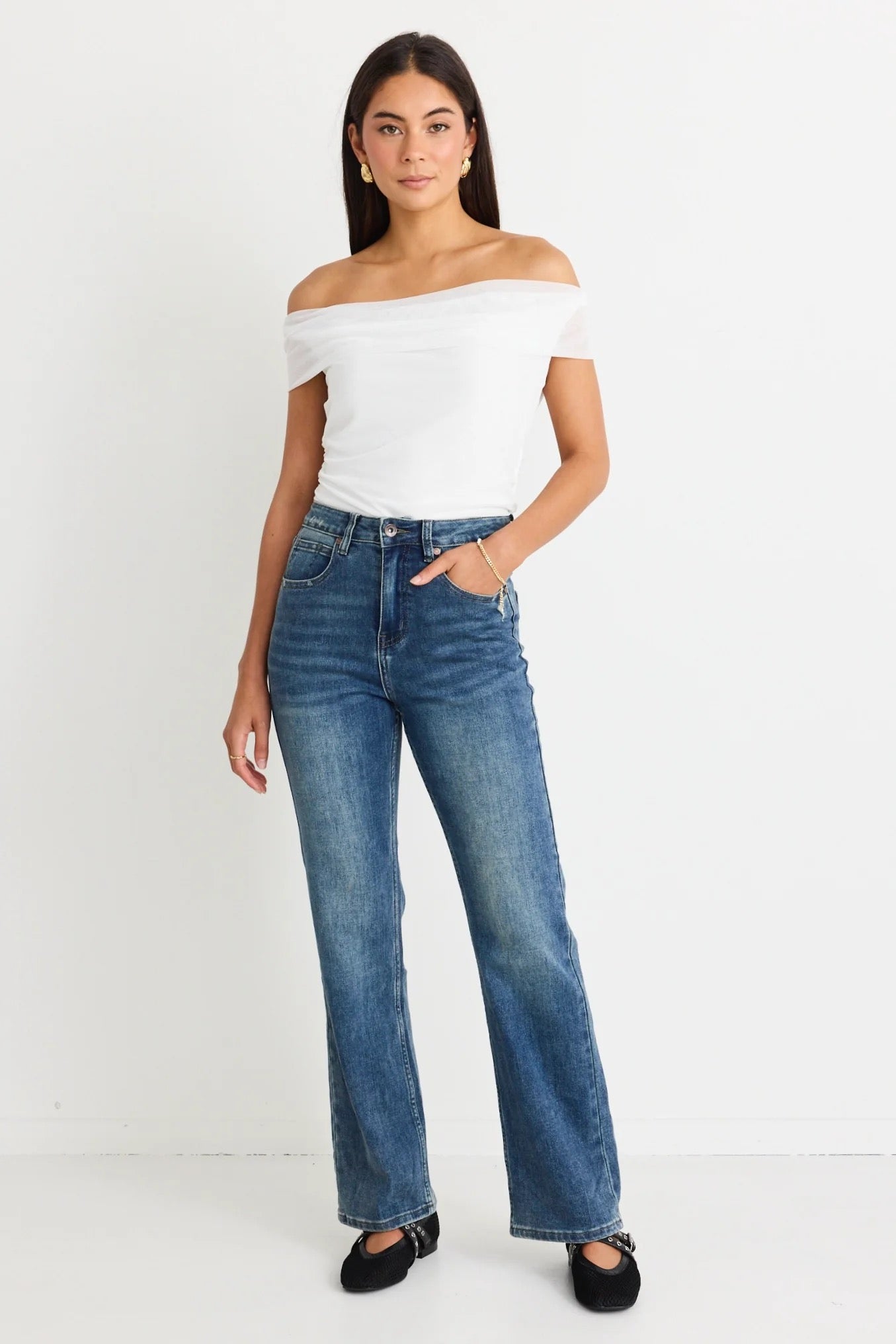 Farah Mid Blue Jean