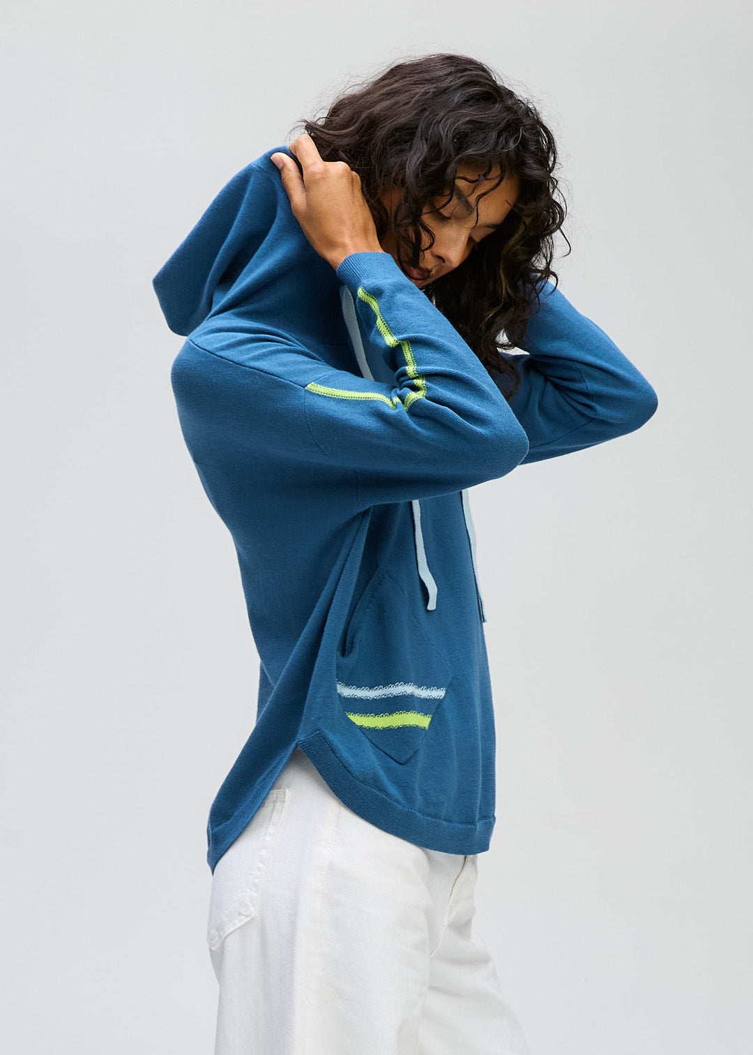 Hooded Jumper Indigo