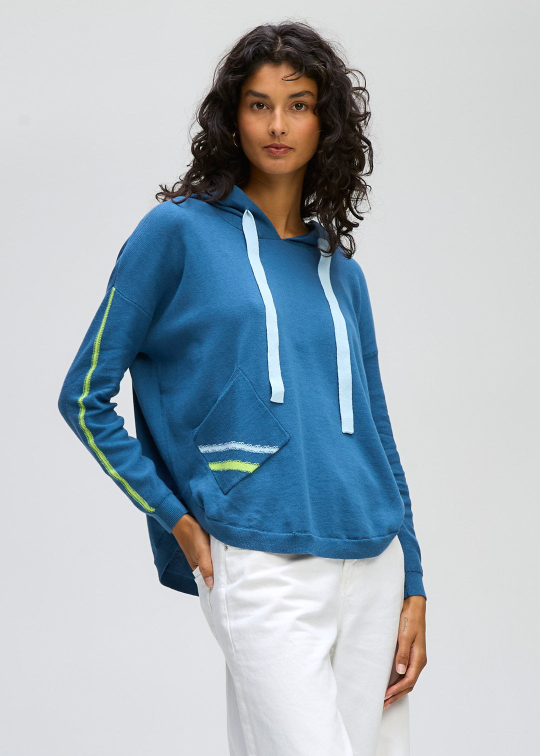 Hooded Jumper Indigo