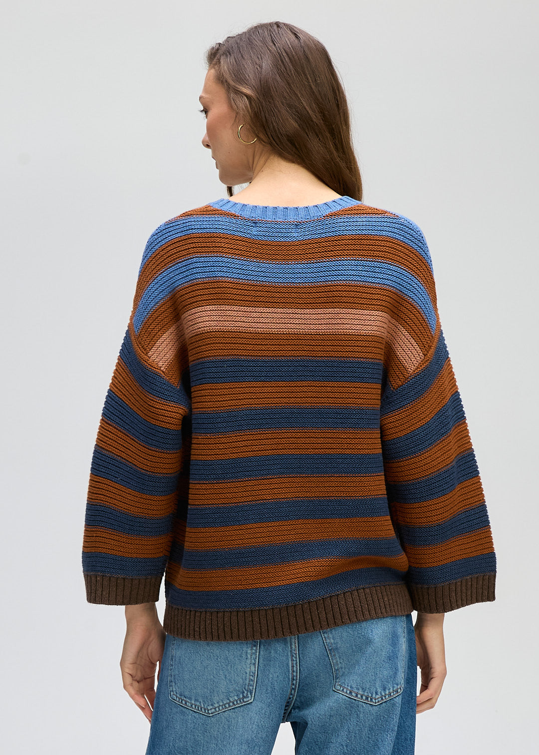 Chunky Stripe Crew Nutmeg