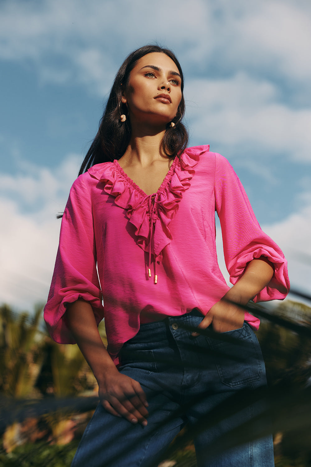 Evie Blouse Fuchsia