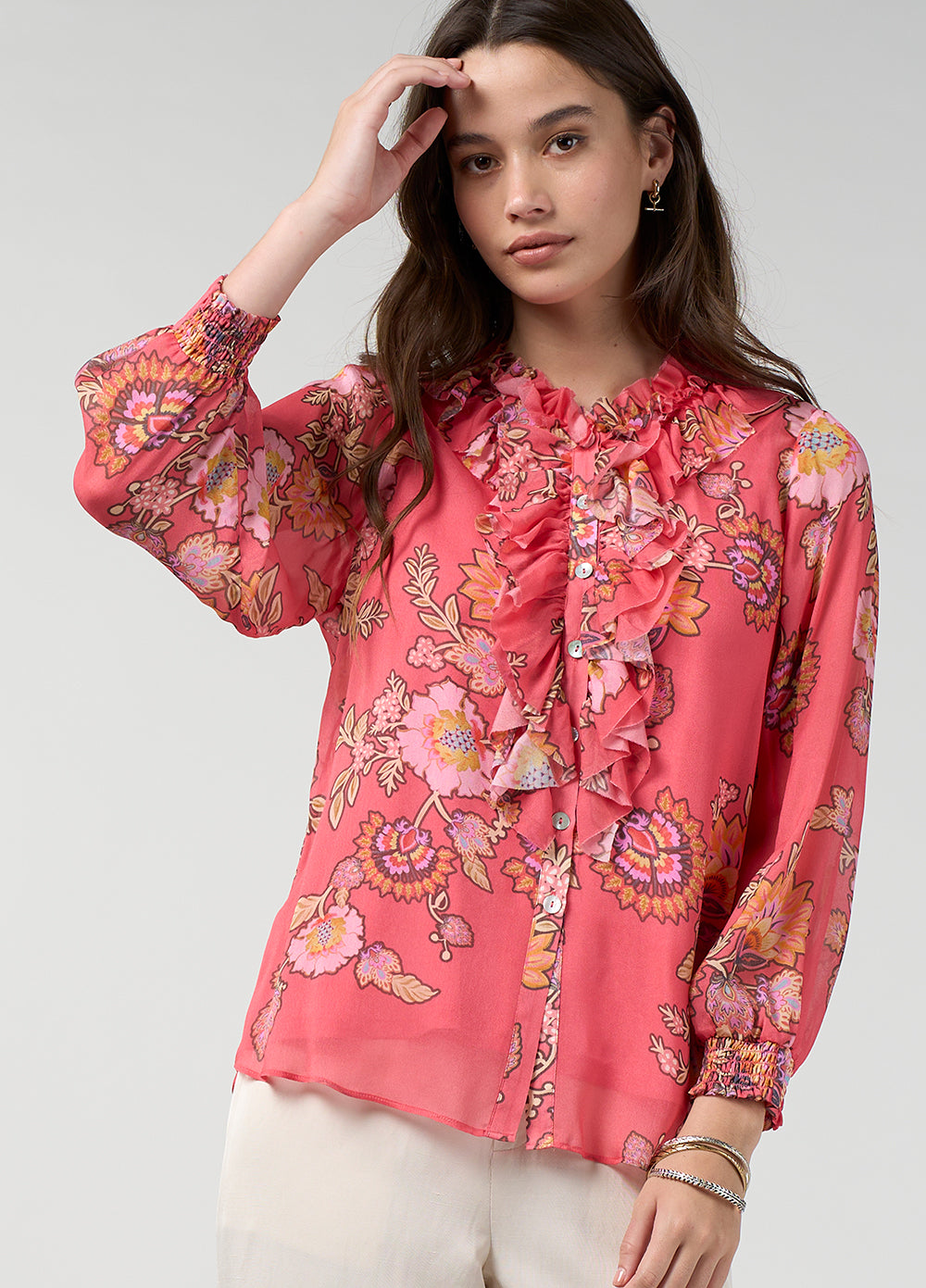 Mirissa Blouse- Coral