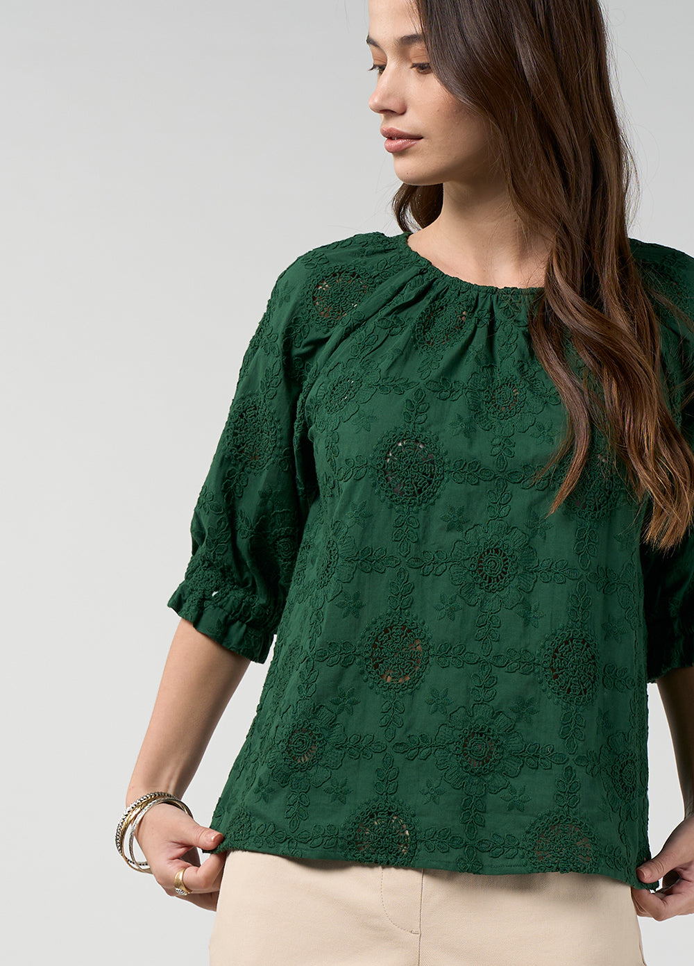 Asmita Top Jungle green