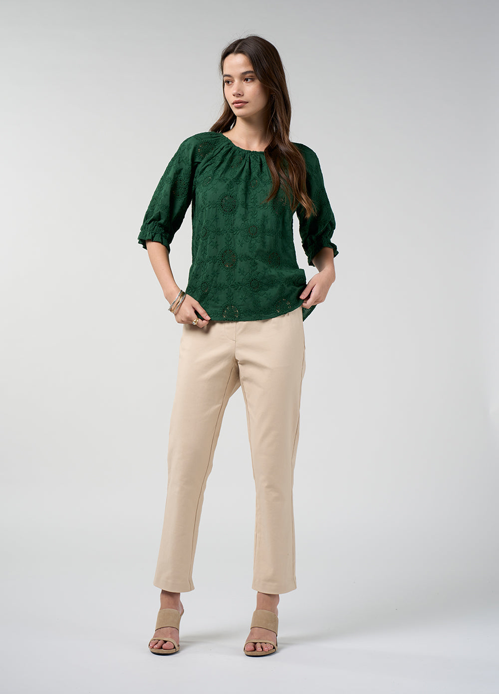 Asmita Top Jungle green