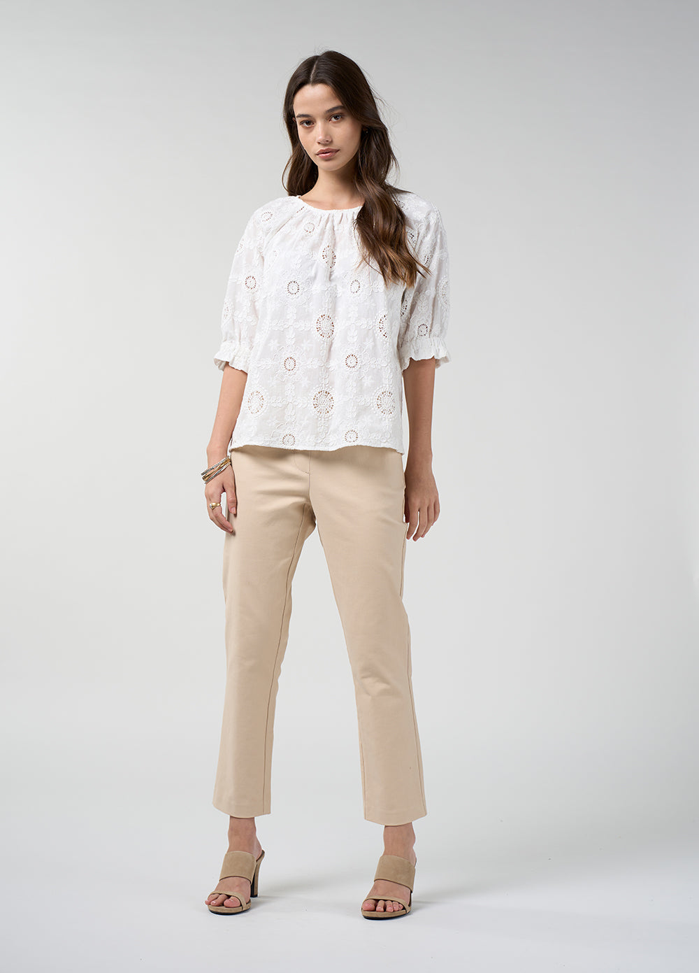 Asmita Top Silk White