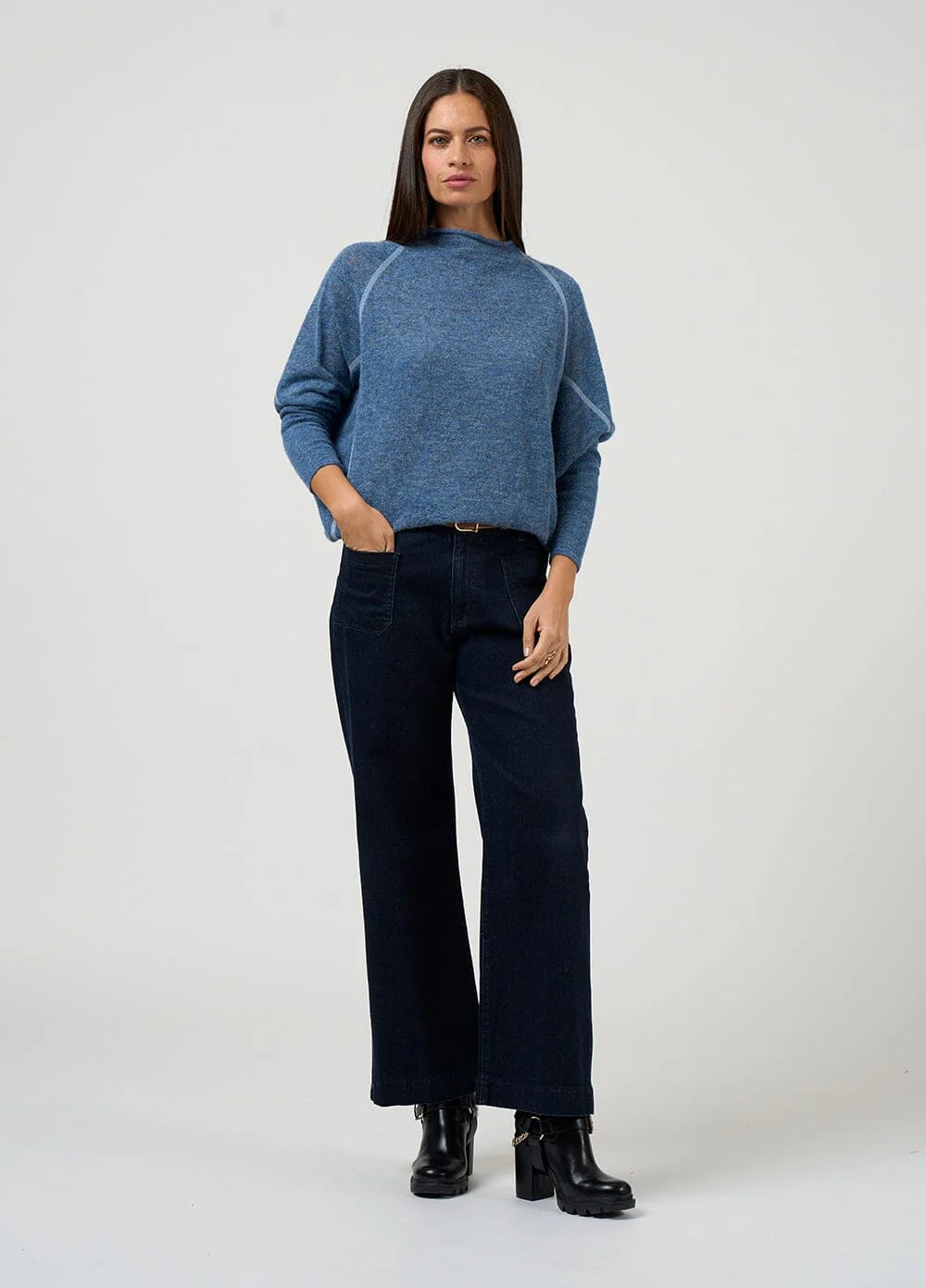 Astoria Batwing Sweater Denim