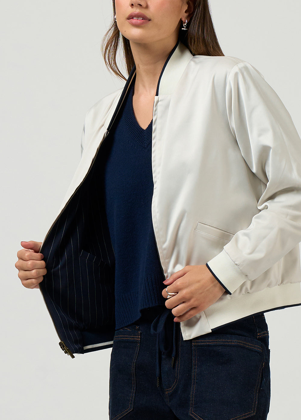 Trax Jacket Navy/Vanilla