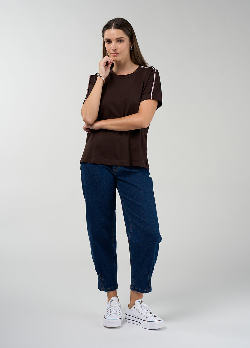 Duality Tee Chocolate/Blush