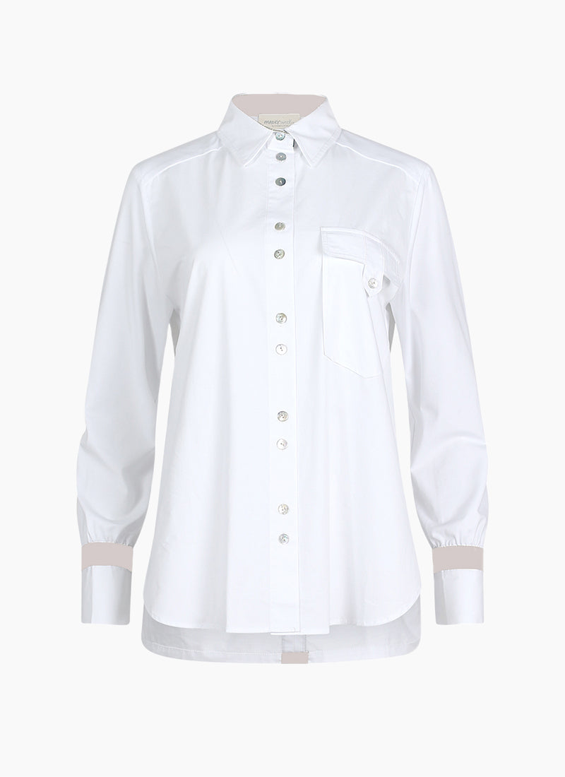 Mixed Media Shirt White.