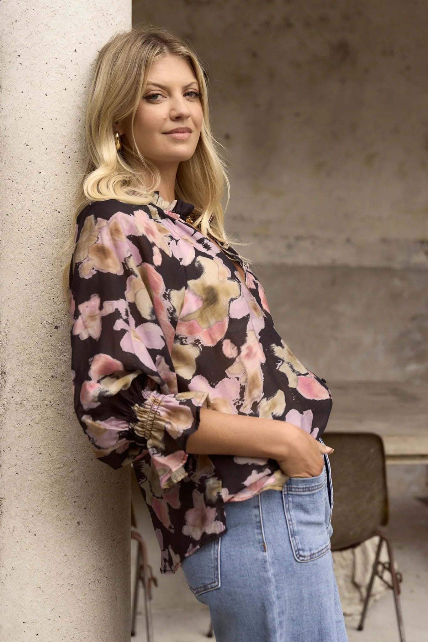 Mastery Black Flower Top