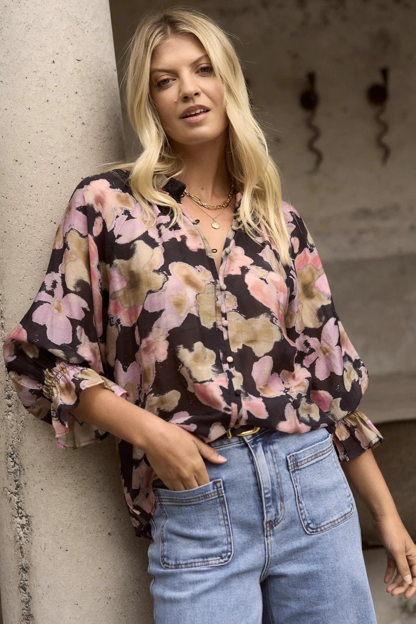 Mastery Black Flower Top