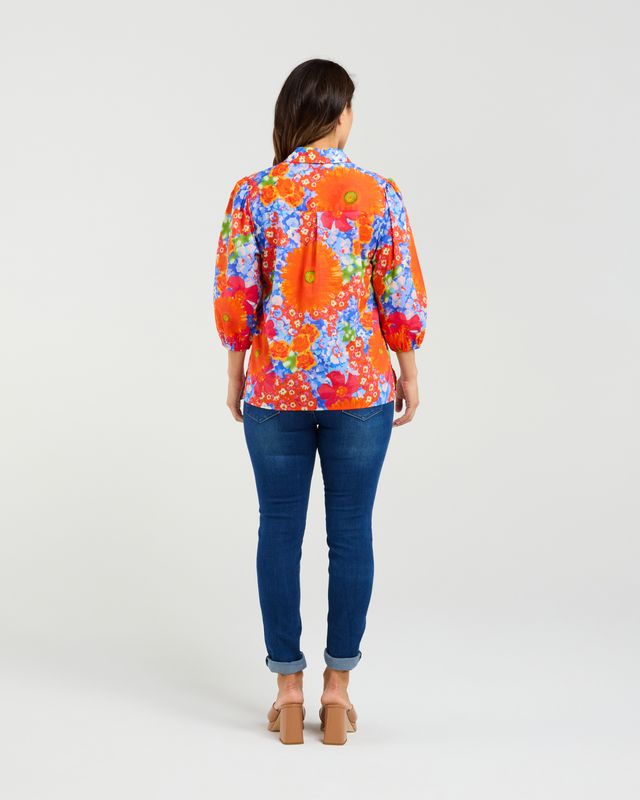 Juliette Blouse Retro Rose
