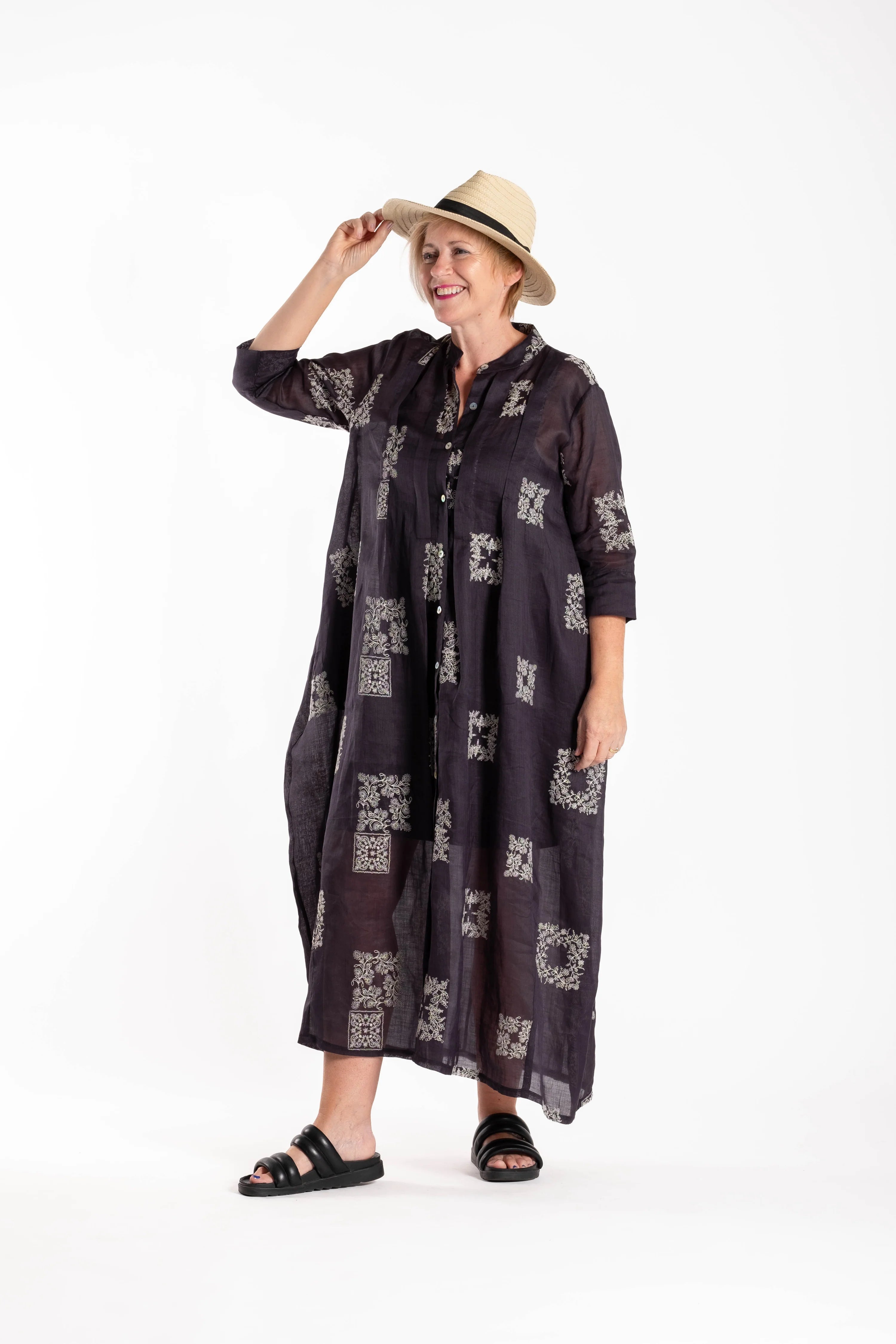 French Me Dress Cream/Black