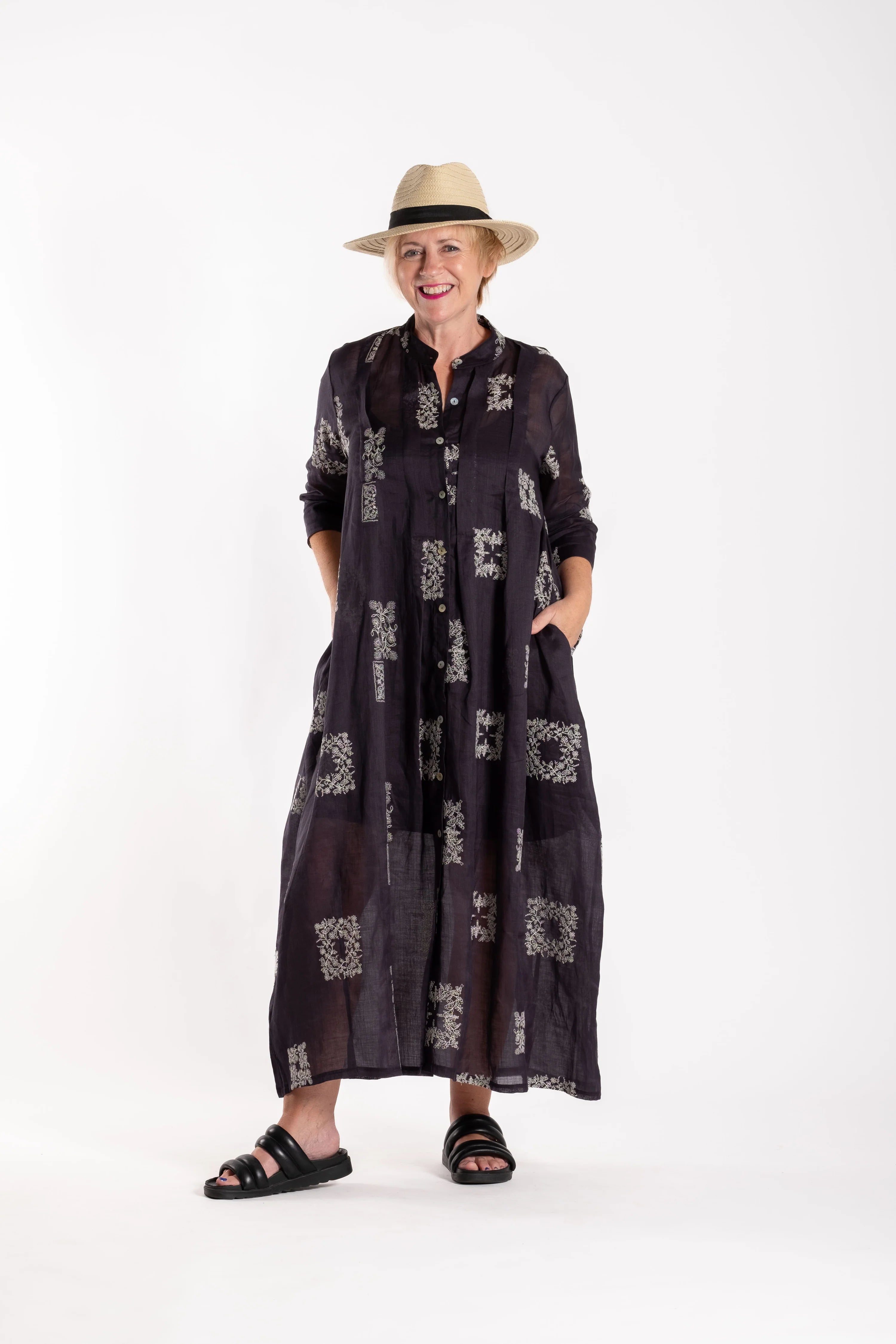 French Me Dress Cream/Black