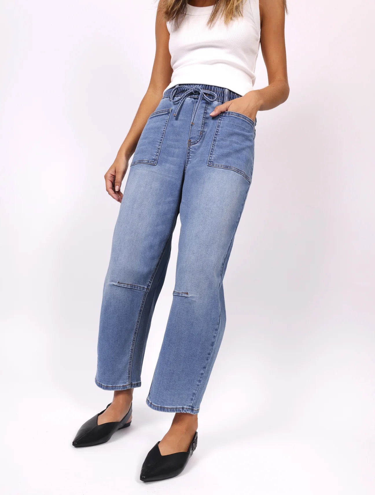 Leo Barrel Jean Blue