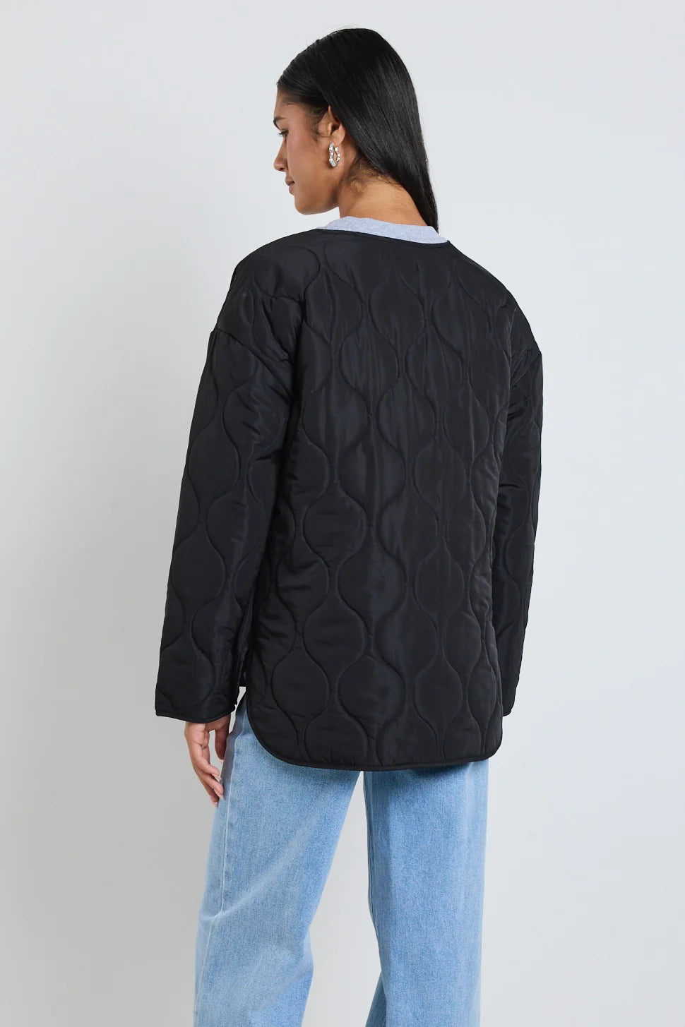 Peak Black Oversized Shell Jacket