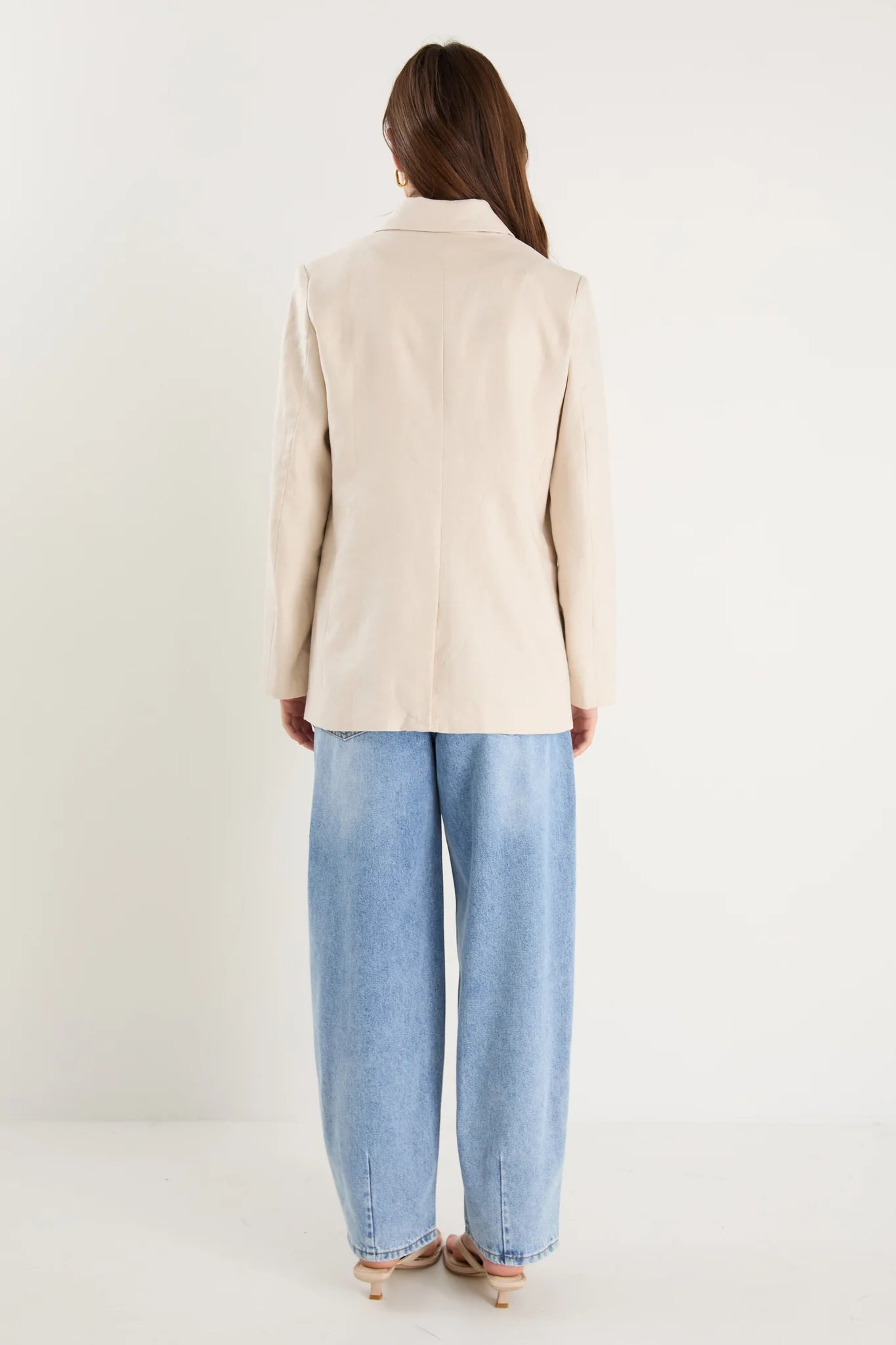 Pillar Cream Linen Blazer