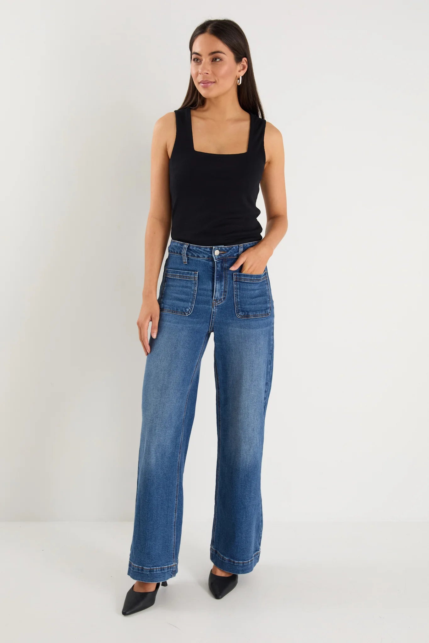 Zoey marine blue pocket jean