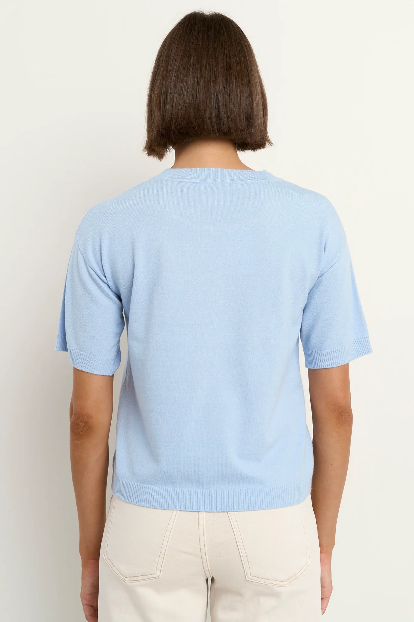 Precise Sky Blue Knitted Tee