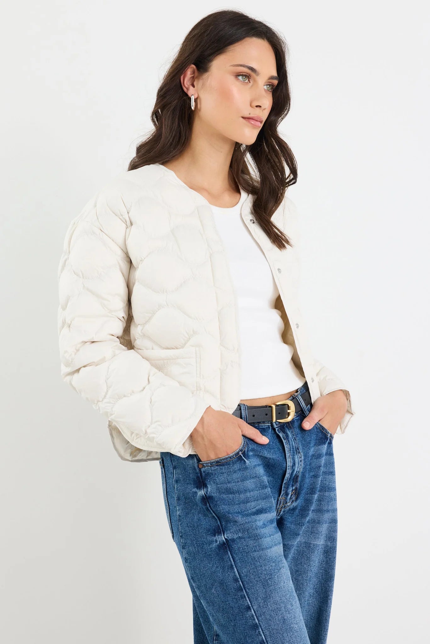 Premium Putty Down Quilted Jacket