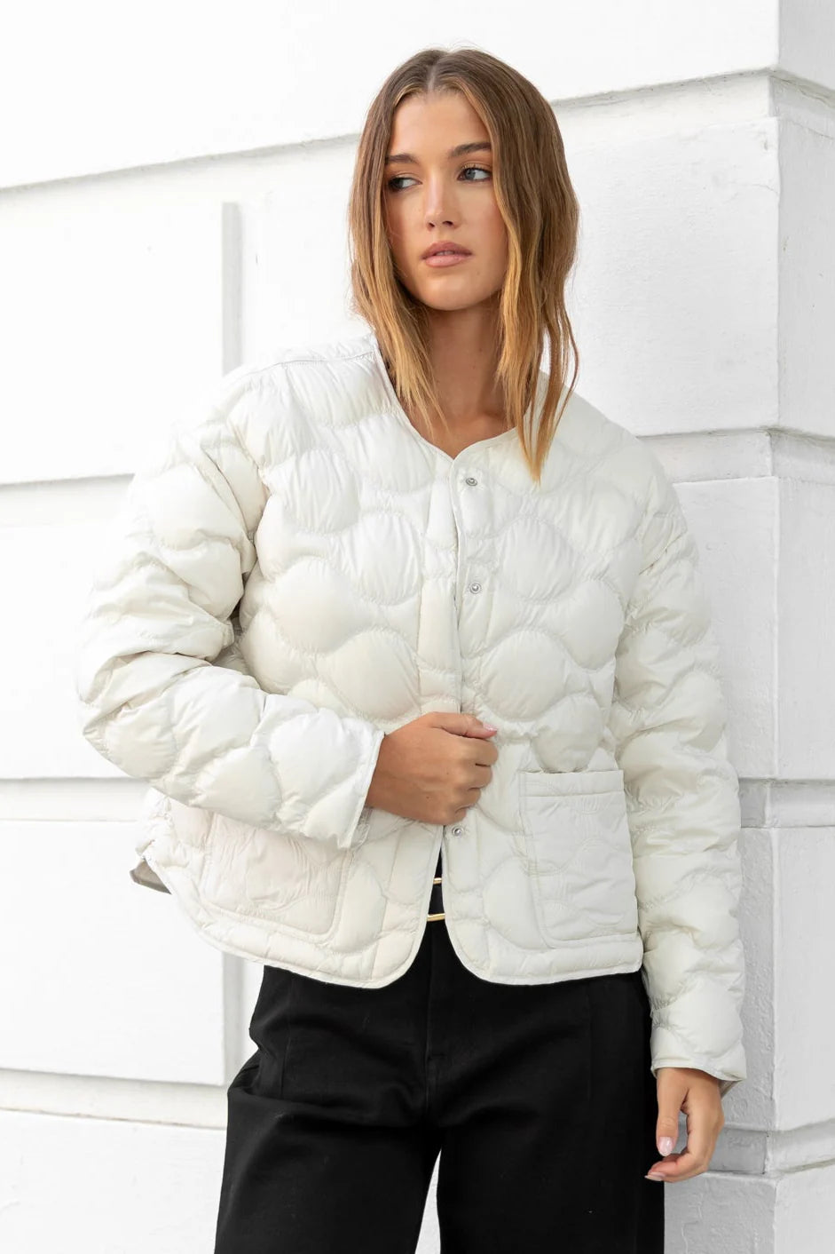 Premium Putty Down Quilted Jacket