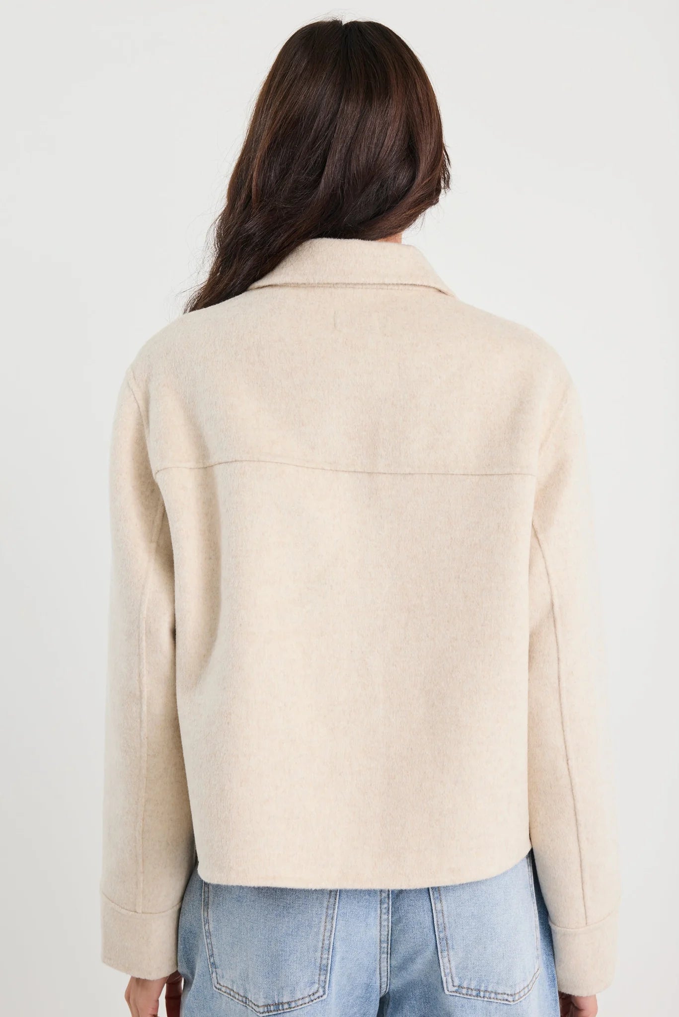 Ranger oat marle wool blend coat