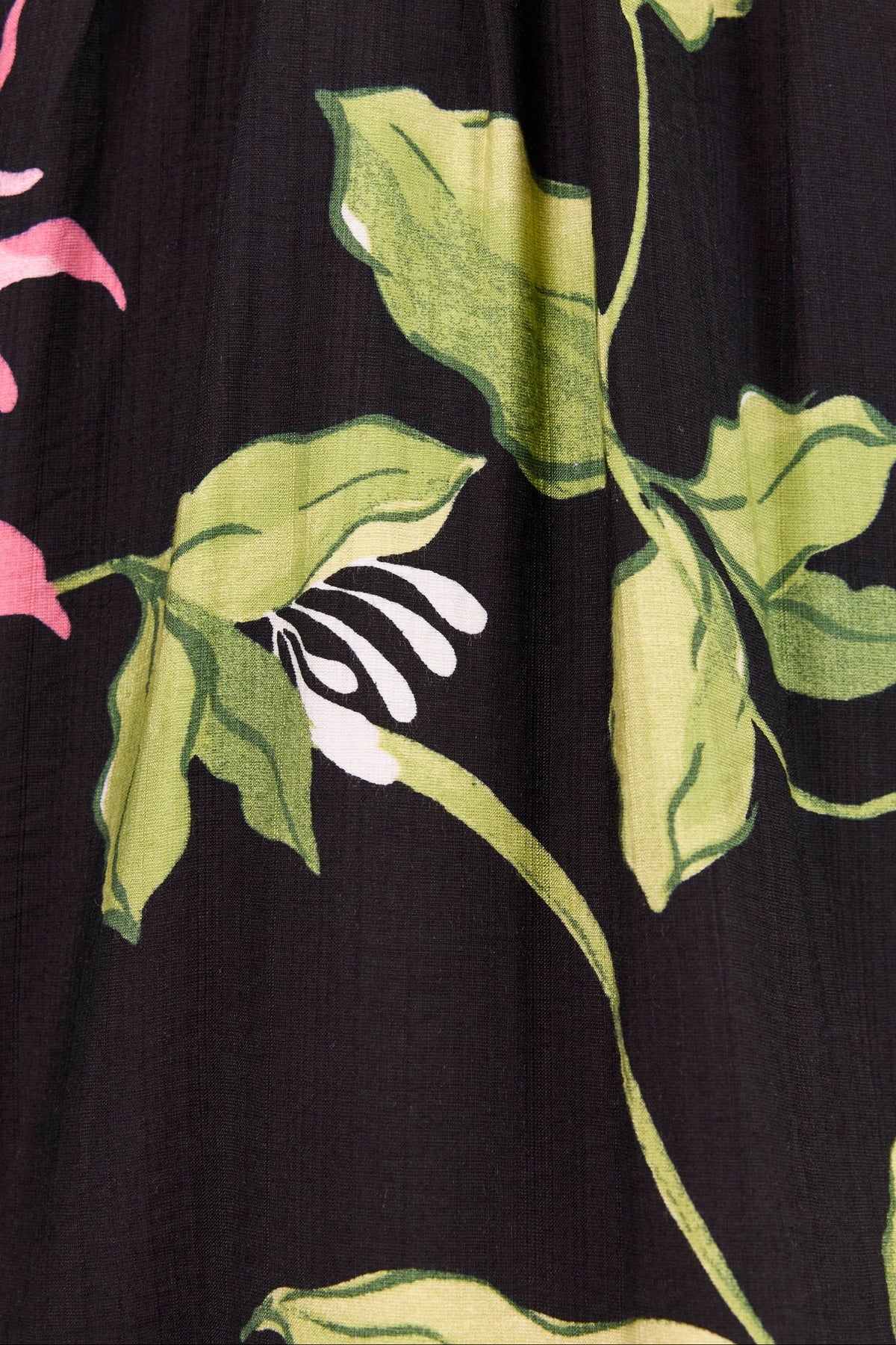 Refine Black Blush Floral Pintuck Front Mid Sleeve Top
