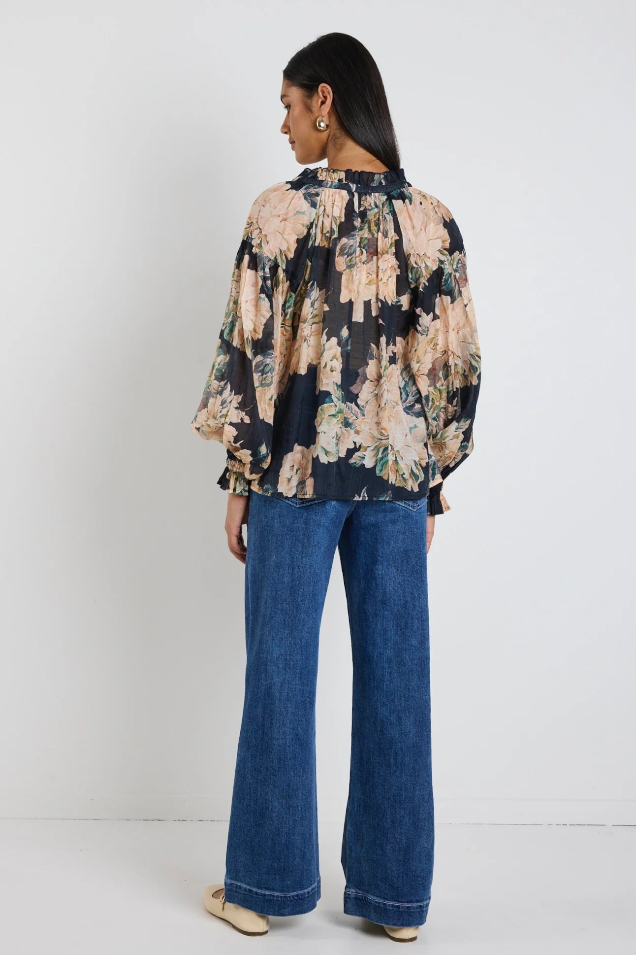 Refined Navy Floral Top