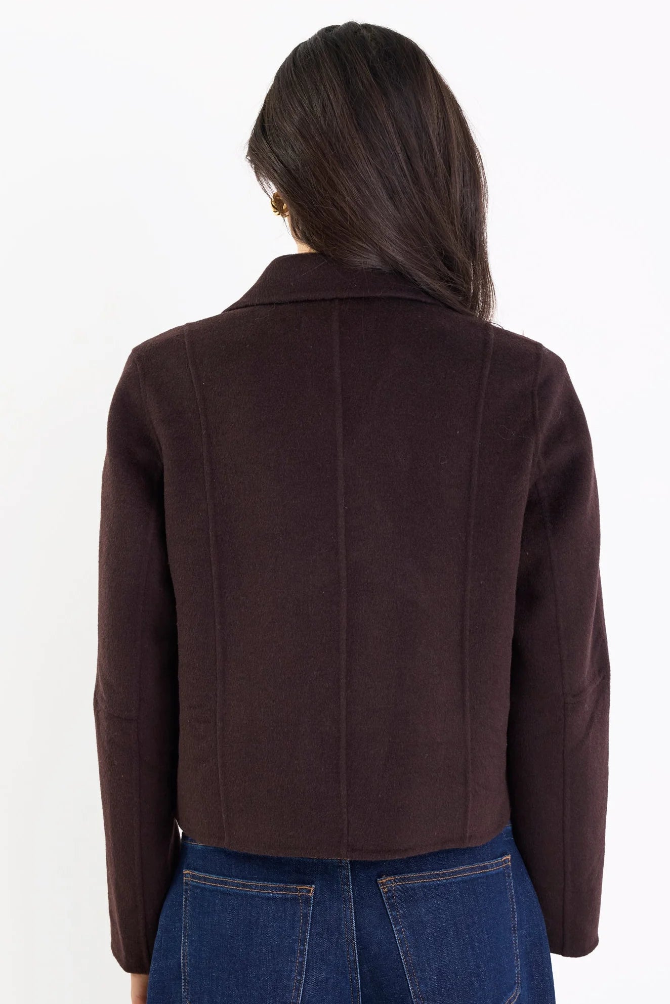 Reverie Chocolate Melton Coat
